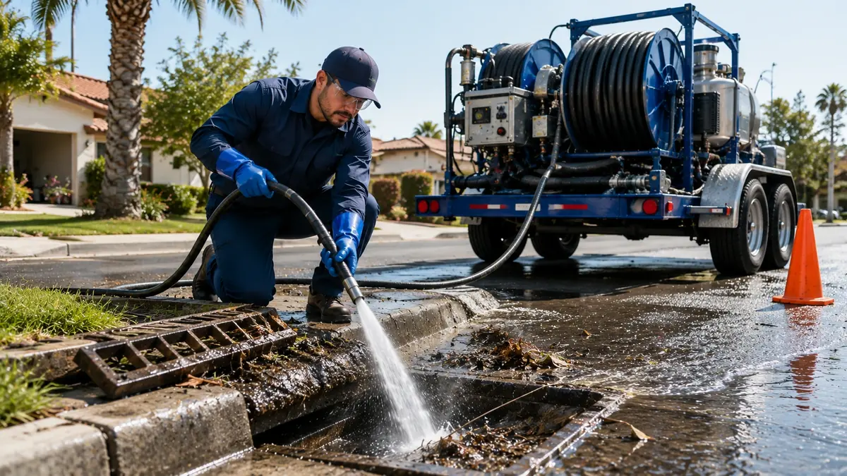 Storm Drain Hydro Jet Cleaning in Winchester