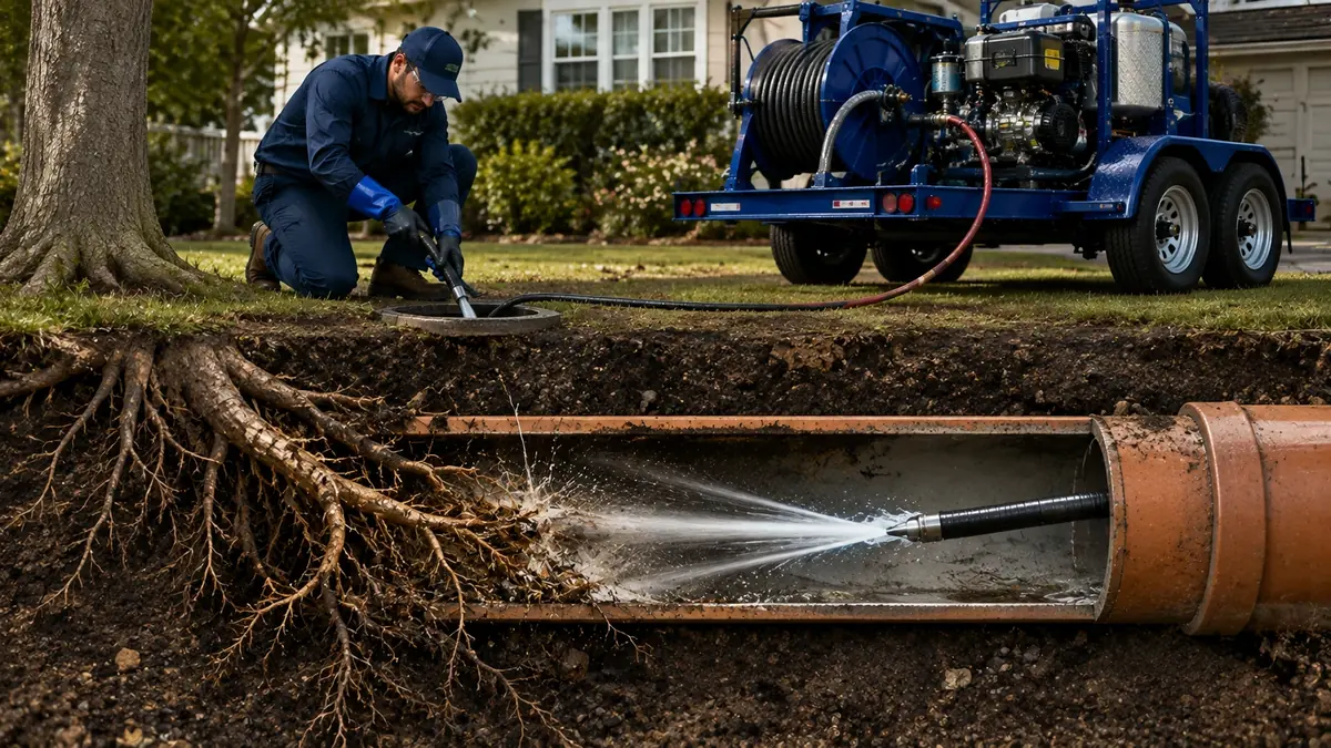 Tree Root Removal with Hydro Jetting in Winchester